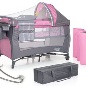 Łóżeczko turystyczne MOOLINO HAPPY Pink