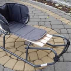 sanki z oparciem i materacykiem