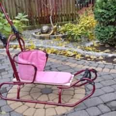 Sanki Z pchaczem i materacykiem