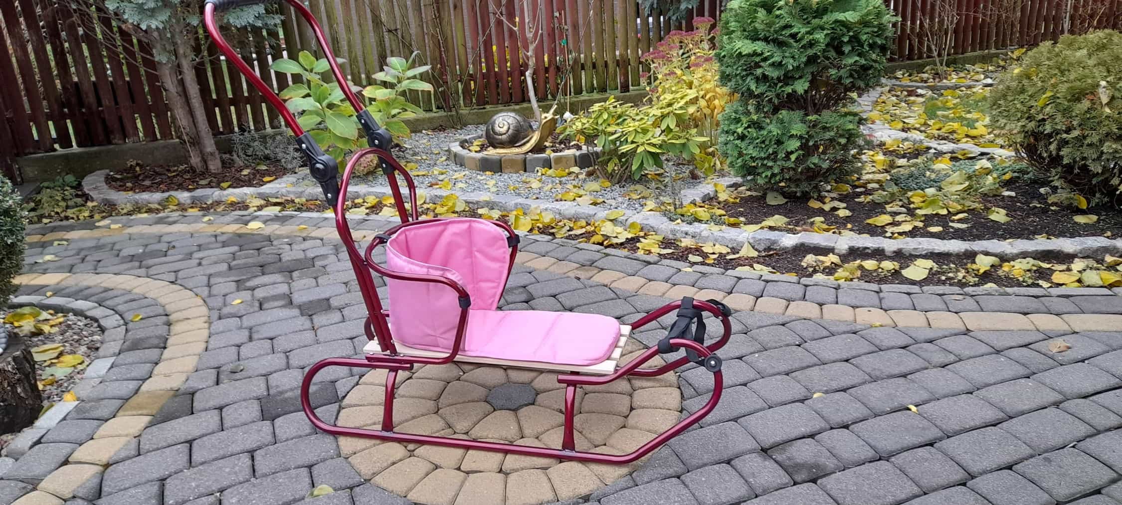 Sanki z pchaczem,daszkiem i materacykiem. - obrazek 3