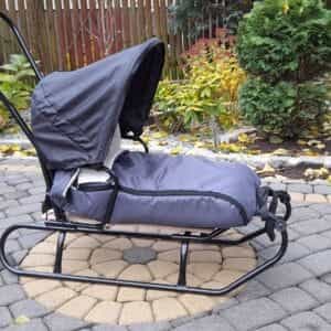 Sanki Z pchaczem daszkiem i śpiworkiem