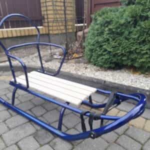 Sanki metalowe z oparciem do 150 kg
