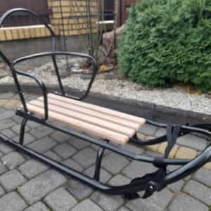 Sanki metalowe z oparciem do 150 kg