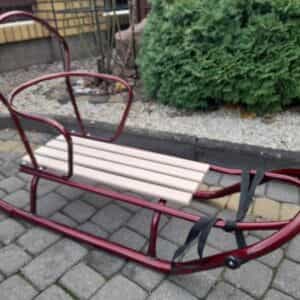 Sanki metalowe z oparciem do 150 kg